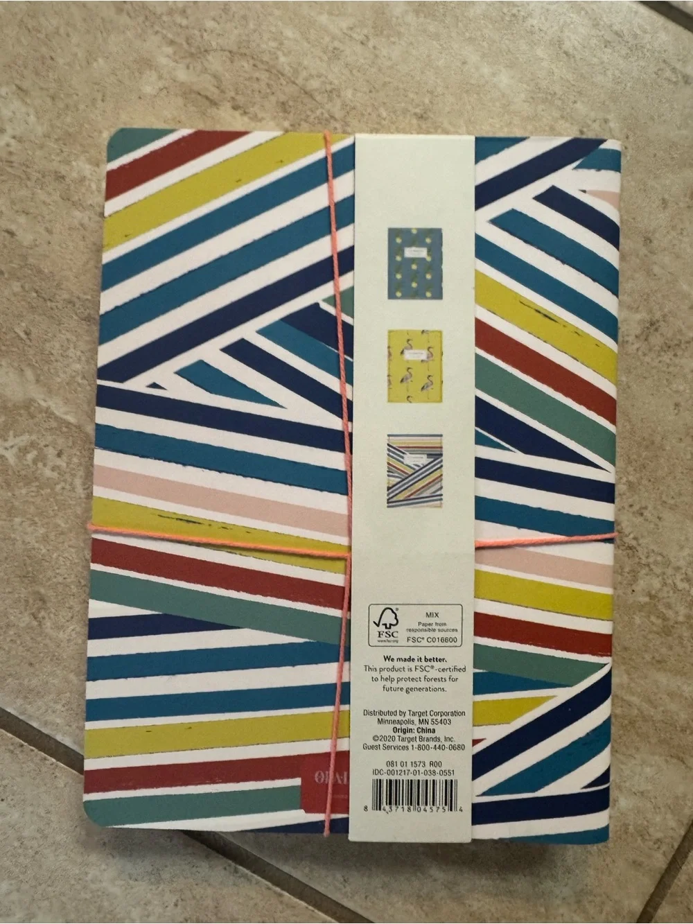 Opalhouse Blue Notebook with Yellow Pineapple Print